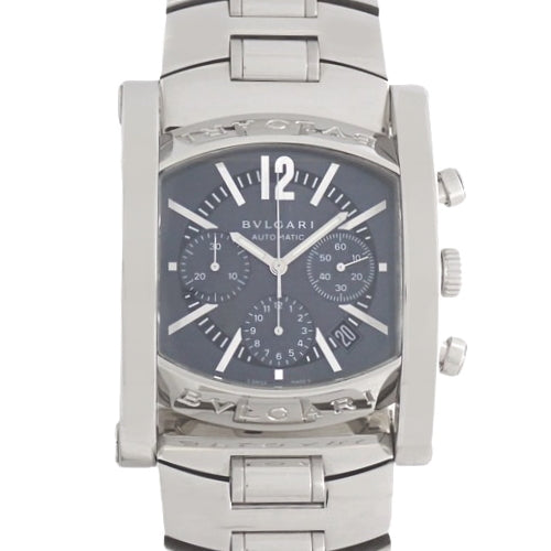 Ashoma AA48SCH Stainless Steel Automatic Chronograph Navy Silver