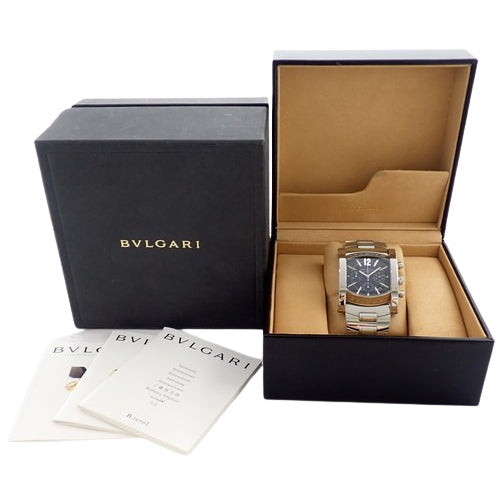 Ashoma AA48SCH Stainless Steel Automatic Chronograph Navy Silver