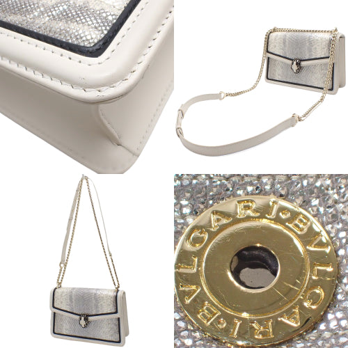 Serpenti Diamond Blast Shoulder/Crossbody Chain Shoulder Bag with Snake Motif and Calfskin