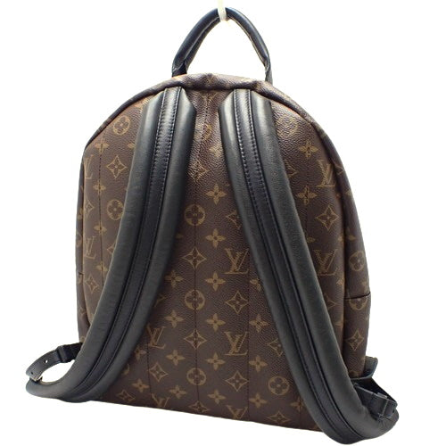 Monogram Macassar Palm Springs Backpack MM, Monogram Macassar, Brown, Black, M41561, Shoulder Bag, Backpack