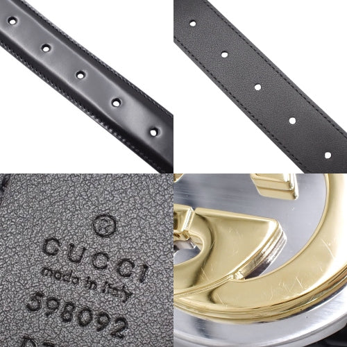 Interlocking G Belt, Double G, Size 90/36, Leather, 598092, DT90X 1000