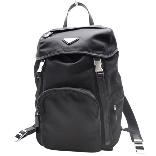 ロゴプレート リュックサック ナイロン VELA NERO ネロ 1BZ039_V44_F0002 ショルダーバッグ 肩掛けかばん デイリー