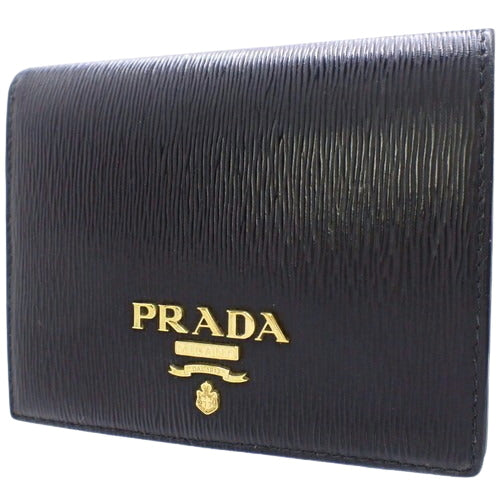 Bi-fold wallet, small item, mini wallet, leather, Vitello Move NERO, 1MV204