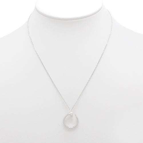 Juste un Clou Necklace, Diamond, K18 White Gold (WG), Pendant, Nail Motif