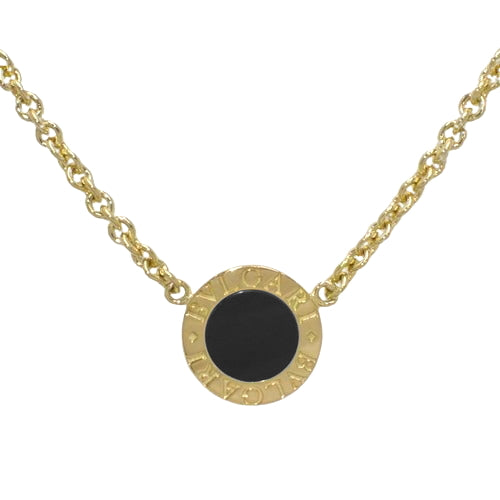 BVLGARI BVLGARI Onyx 18K Yellow Gold YG Necklace Accessory Jewelry Pendant Onyx