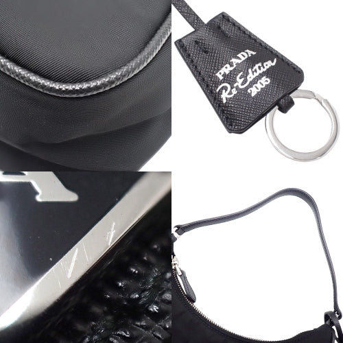 Re-Edition 2005 Re-Nylon Mini Bag, Hobo, Nylon, Saffiano Leather, 1NE204_R064_F0002 (Currently in production as of February 2024)