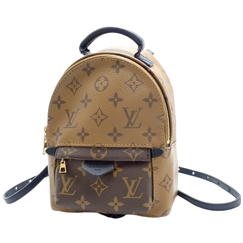 Monogram Reverse Palm Springs Backpack MINI, Monogram Reverse Canvas, Brown, M44872, Backpack, Daypack, Shoulder Bag