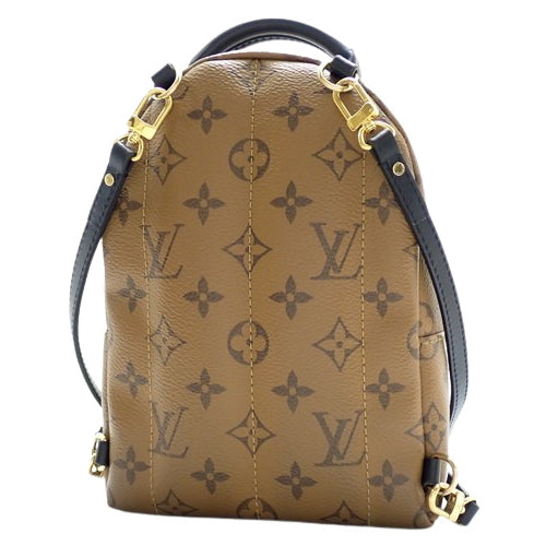 Monogram Reverse Palm Springs Backpack MINI, Monogram Reverse Canvas, Brown, M44872, Backpack, Daypack, Shoulder Bag