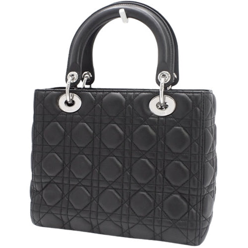 カナージュ Lady Dior レディディオール ミディアム 2WAY ショルダー 肩掛け 斜め掛け ラムスキン CAL44551