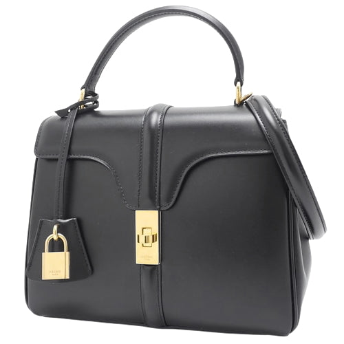 16 Sez Small Calfskin Black 188003BEY.38NO (Currently in production as of February 2024) 2-way shoulder bag, can be worn on the shoulder or crossbody.