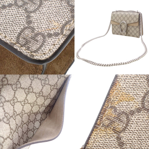 GG Supreme Dionysus Mini Bag, GG Supreme canvas, Ebony, 421970 KHNRN 8642 (currently available as of March 2024), 2-way, shoulder bag, crossbody, chain shoulder bag.