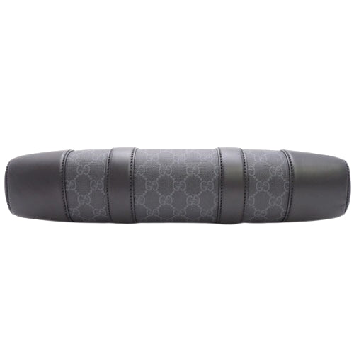 GG Supreme Briefcase, GG Supreme canvas, gray, black, 474135 K5RLN 1095 (currently available as of March 2024), 2-way shoulder bag, shoulder strap, crossbody, commuter bag.