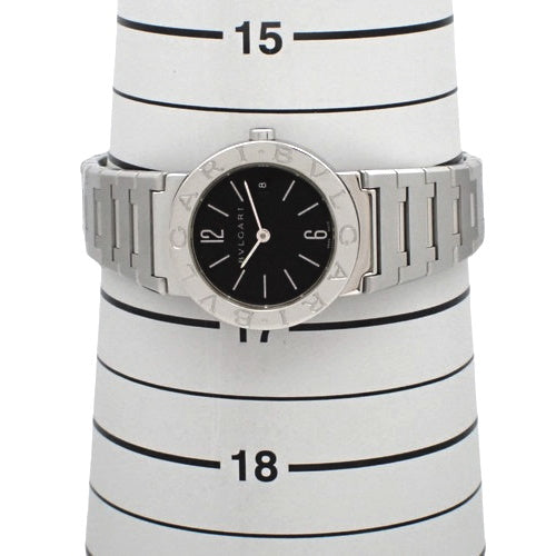 [2021 Warranty] Bvlgari Bvlgari BB26SS Stainless Steel Quartz Watch, Purchased in August 2021, Black and Silver