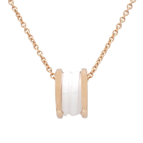 B-zero1 Necklace 346082 (current as of March 2024) K18 Pink Gold with PG and White Ceramic Pendant