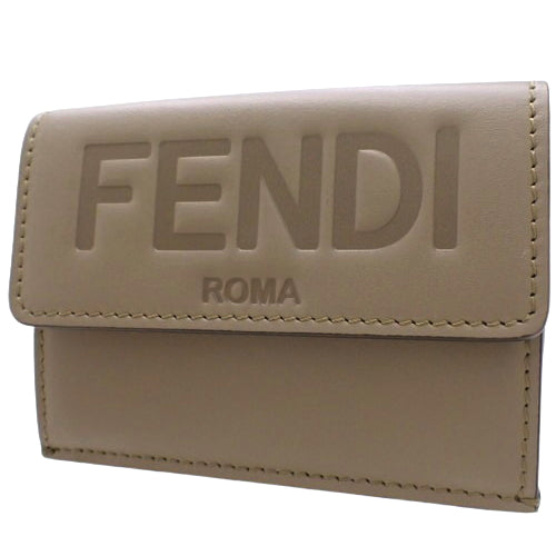 ROMA マイクロ 三つ折り財布 3つ折り ロゴ型押し 小物 ウォレット カーフ 8M0395 AAYZ F1F1M