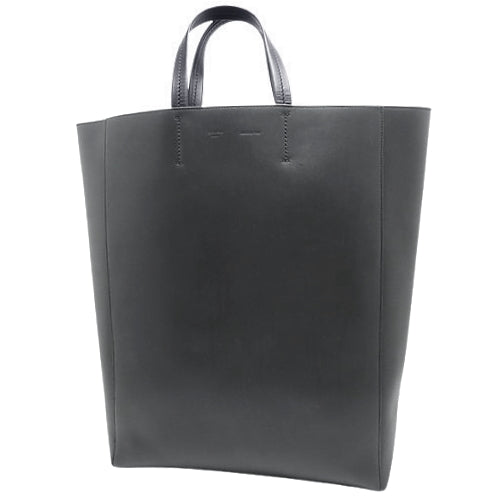 Vertical Cabat Tote Bag, Leather, Black, Business Bag, Handbag