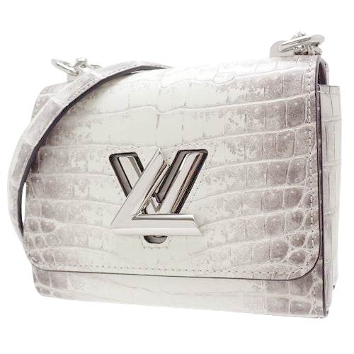 Twist PM Himalayan Crossbody Shoulder Bag with Chain, Crocodile and Sahara