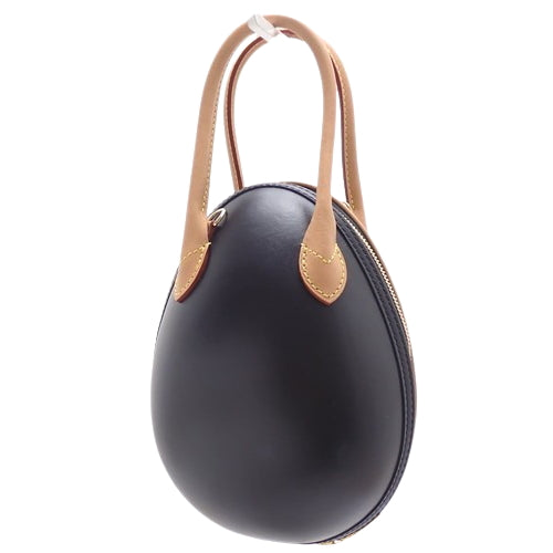Monogram Egg Bag, Monogram Canvas, Calfskin, Brown, Black, M44587, 2-way, shoulder bag, crossbody bag, egg-shaped.