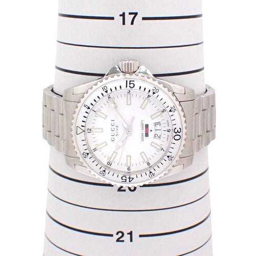 [Warranty included] DIVE YA136302 Stainless Steel Quartz Watch, Purchased January 2018, White/Silver