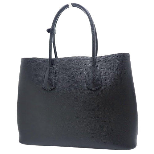 Double Bag, Saffiano Leather, NERO (Black), B2756T, 2-Way Shoulder/Top Handle Tote