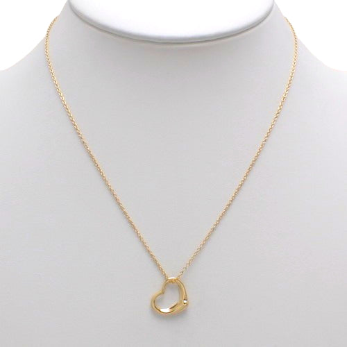 Open Heart Pendant, Yellow Gold (K18YG), Accessory, Jewelry
