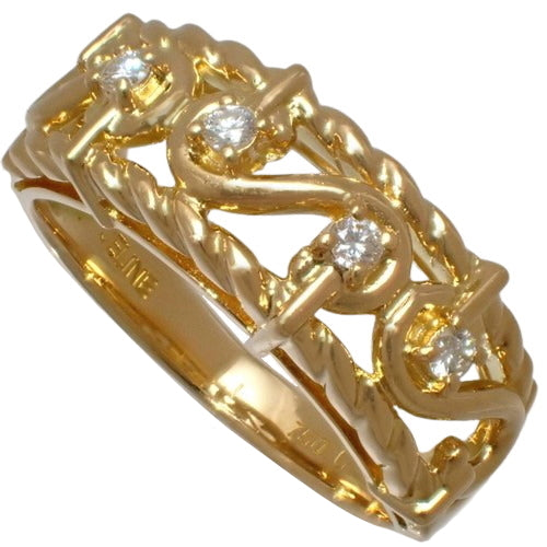 Diamond ring, 0.07 carats, yellow gold (K18YG), accessory, jewelry.