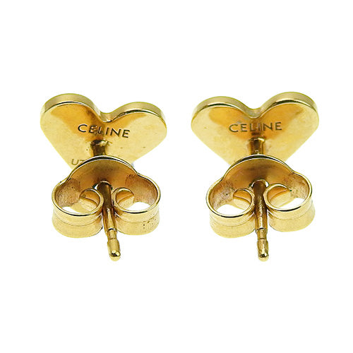 Triomphe Logo Mini Heart Earrings Metal (GP) Accessories Jewelry