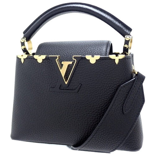Capucine Mini, Triomphe Leather, Noir, M56669 (currently in production as of March 2024), Shoulder Bag, 2-Way, Mini