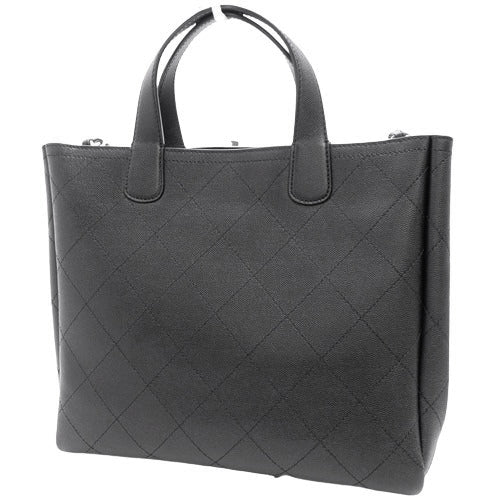 Matelasse Large Shopping Bag, Caviar Skin, Black, 2-Way Handbag/Shoulder Bag