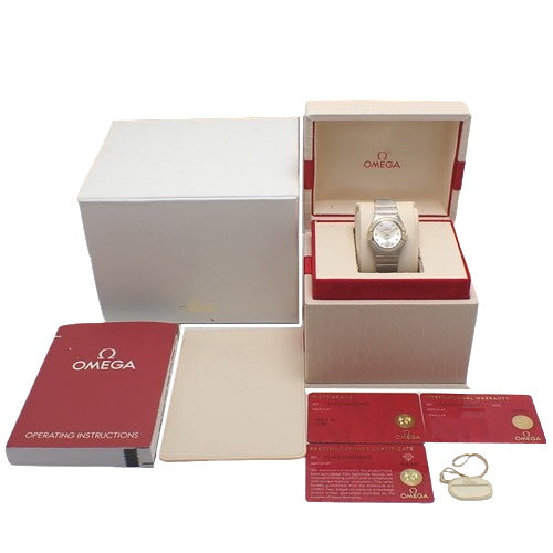 [Warranty included] Constellation 27 123.25.27.60.52.002 YG/SS Quartz Bezel Diamond Silver