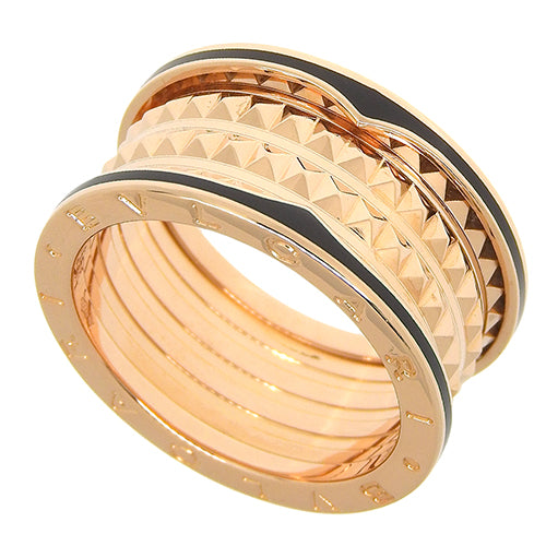 B-zero1 B-zero1 Rock Ring, 18K Pink Gold, PG, Ceramic, Accessory, Jewelry, B-zero1, Size 23 (63)