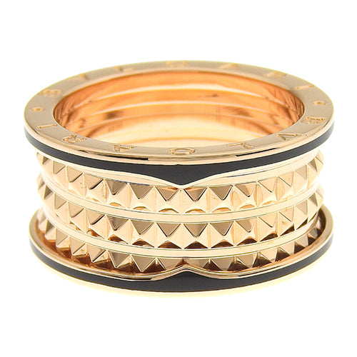 B-zero1 B-zero1 Rock Ring, 18K Pink Gold, PG, Ceramic, Accessory, Jewelry, B-zero1, Size 23 (63)