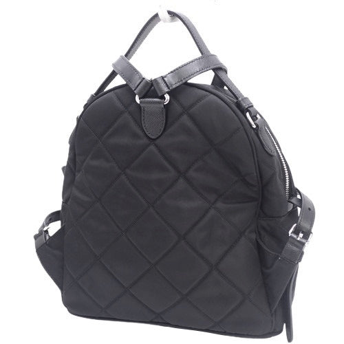 Quilted shoulder/mini backpack in nylon and Saffiano leather, TESSUTO IMPUNTU NERO (1BZ066)