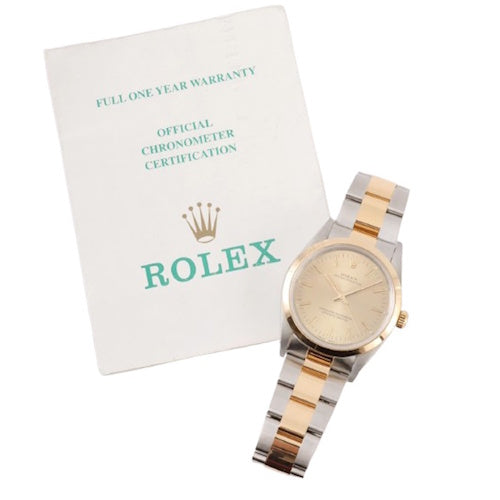 [Warranty included] 14203 Oyster Perpetual 34 W (1994-1995) Automatic, Purchased June 1997, Champagne Gold