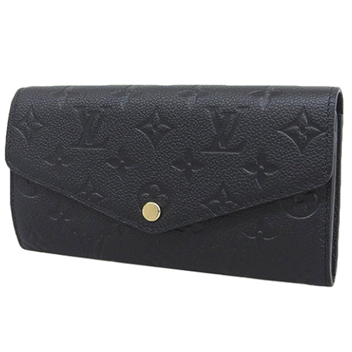 Monogram Empreinte Portefeuille Sarah Bifold Long Wallet in Monogram Empreinte Noir, M82257 (current product as of May 2024)