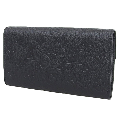 Monogram Empreinte Portefeuille Sarah Bifold Long Wallet in Monogram Empreinte Noir, M82257 (current product as of May 2024)