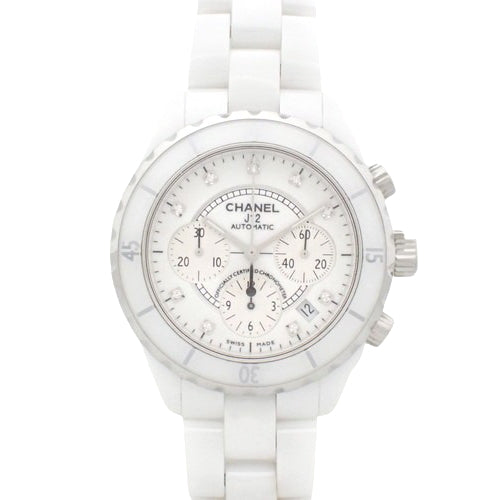 J12, Chronograph 41mm H2009 White Ceramic CE/SS Automatic 8PD White