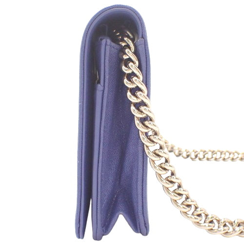 Matelasse/Boy Chanel Coco Mark Chain Wallet Shoulder Bag, Caviar Skin