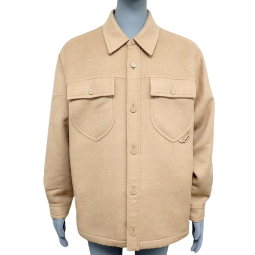 Face wool blend oversized shirt, size L.  Apparel, fashion.
