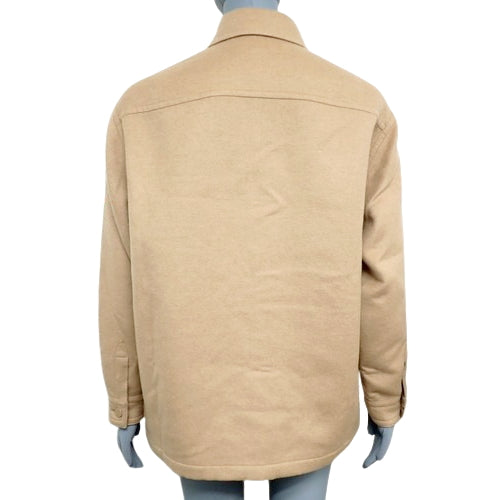 Face wool blend oversized shirt, size L.  Apparel, fashion.