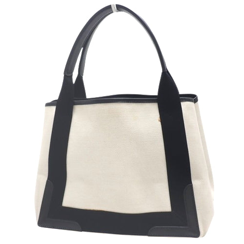 NAVY Small Cabat, Canvas &amp; Calfskin, Off-White, 339933, Navy Cabat S handbag