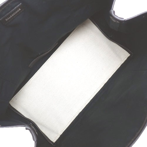 NAVY Small Cabat, Canvas &amp; Calfskin, Off-White, 339933, Navy Cabat S handbag
