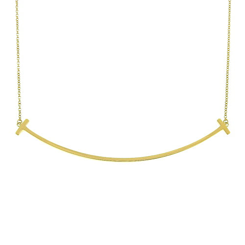 Smile Pendant, Large, Yellow Gold (K18YG), Accessory, Jewelry, T Smile