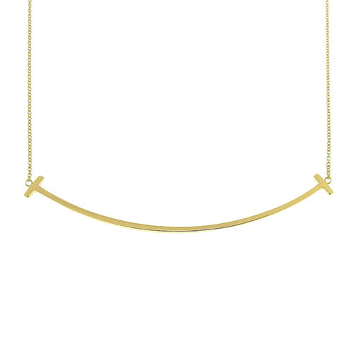 Smile Pendant, Large, Yellow Gold (K18YG), Accessory, Jewelry, T Smile