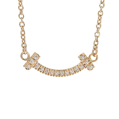 Smile Pendant, Diamond, Pink Gold (K18PG), Accessory, Jewelry