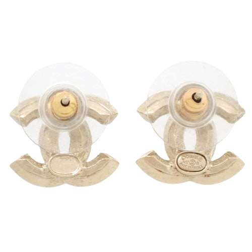 Coco Mark Rhinestone Earrings Metal (GP) Accessories Jewelry