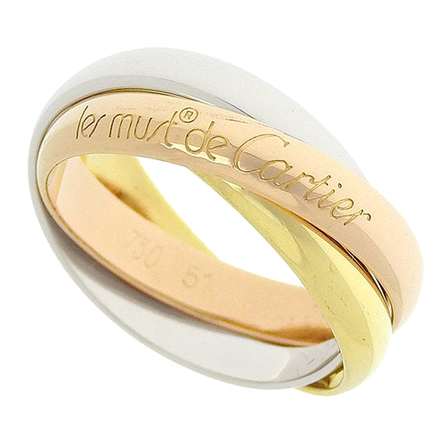 Classic Trinity Ring, Yellow Gold (K18YG), Pink Gold (K18PG), White Gold (K18WG), Accessory, Jewelry, 3-band, Triple band