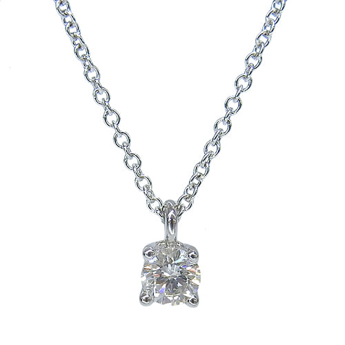 Solitaire Diamond Pendant, Diamond, Platinum Pt950, Accessory, Jewelry, 1PD, Single Stone
