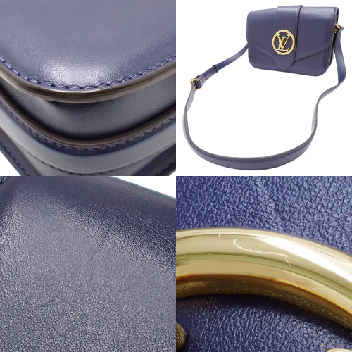 LV ポンヌフ カーフ ネイビー 肩掛け 斜め掛け