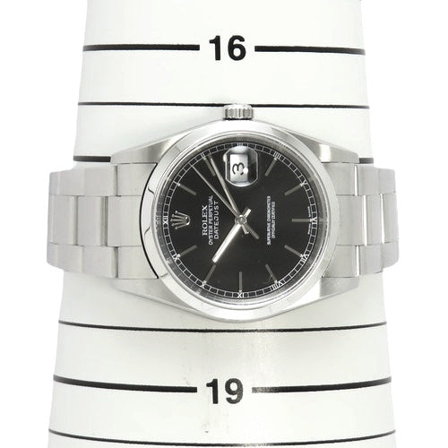 [Warranty included] 16200 Datejust SS Stainless Steel F Series (2003-2004) Automatic Movement Purchased December 2004 Black Silver